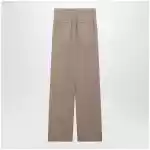 Valentino Mud-colored pinstripe wool trousers