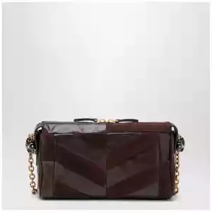 Valentino Garavani Panthea small shoulder bag in ebony brown