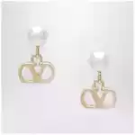Valentino Garavani Gold-tone VLogo Signature earrings with pearl