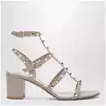 Valentino Garavani Rockstud sandals with blush-colored straps