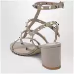 Valentino Garavani Rockstud sandals with blush-colored straps