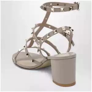 Valentino Garavani Rockstud sandals with blush-colored straps
