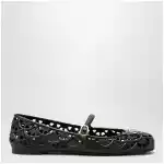 Valentino Garavani Black VLogo Signature rubber ballet flats