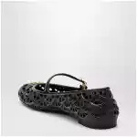 Valentino Garavani Black VLogo Signature rubber ballet flats