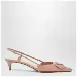 Valentino Garavani Cinnamon pink VLogo Signature patent leather slingback pumps