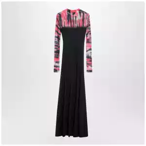 Balenciaga Extreme Tie Dye dress in black jersey