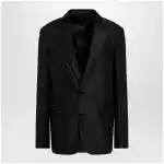 GUCCI Oversized fine silk faille jacket in black
