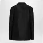 GUCCI Oversized fine silk faille jacket in black