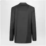 GUCCI Grey/light blue pinstripe wool jacket
