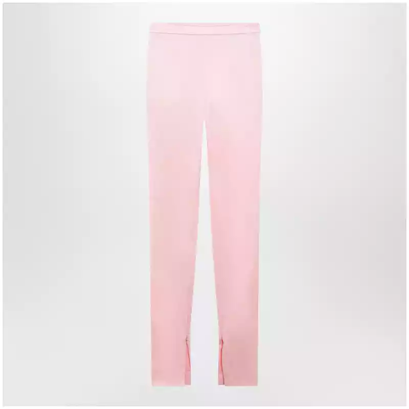 GUCCI Pink stretch silk faille leggings
