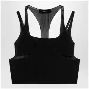 GUCCI Black lightweight crêpe jersey bralette set