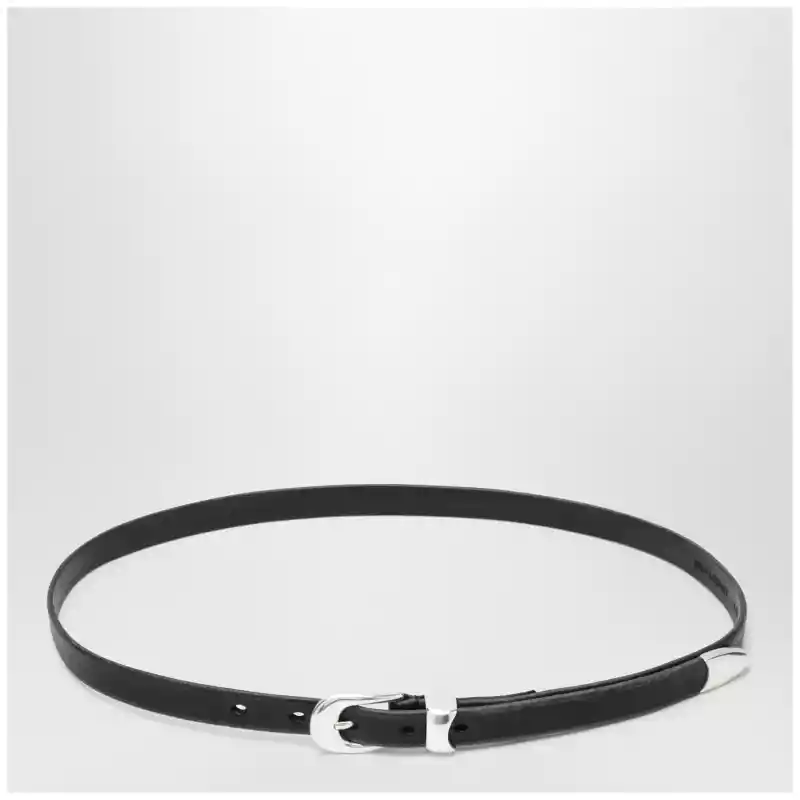 Our Legacy Olega belt in black calfskin leather