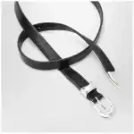 Our Legacy Olega belt in black calfskin leather
