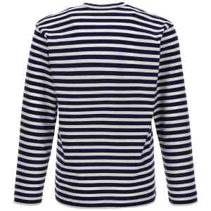 Comme Des Garçons Play Logo Patch Stripes T-shirt