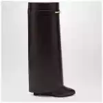 Givenchy Shark Pinch leather boots in ebony brown