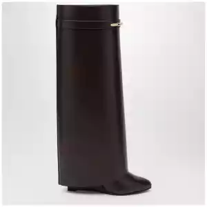 Givenchy Shark Pinch leather boots in ebony brown