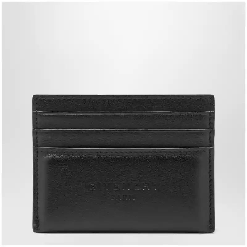 Givenchy Black leather card holder with logo