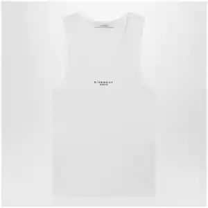 Givenchy White slim-fit tank top with logo