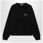 Givenchy Black brushed cotton sweatshirt with logo