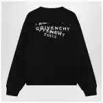 Givenchy Black brushed cotton sweatshirt with logo