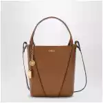 Chloé Small Spin brown leather tote bag