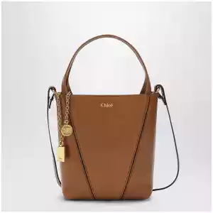 Chloé Small Spin brown leather tote bag