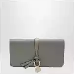 Chloé Grey Alphabet flap wallet in grained leather