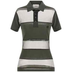 Coperni Sheer Striped Polo Shirt
