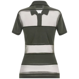 Coperni Sheer Striped Polo Shirt
