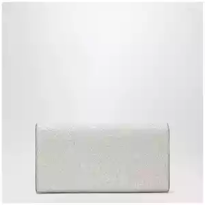 Jimmy Choo Emmie Pouch With Light Gold Micro-Glitter