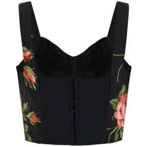 Dolce & Gabbana Bouquet Rose Bustier Top