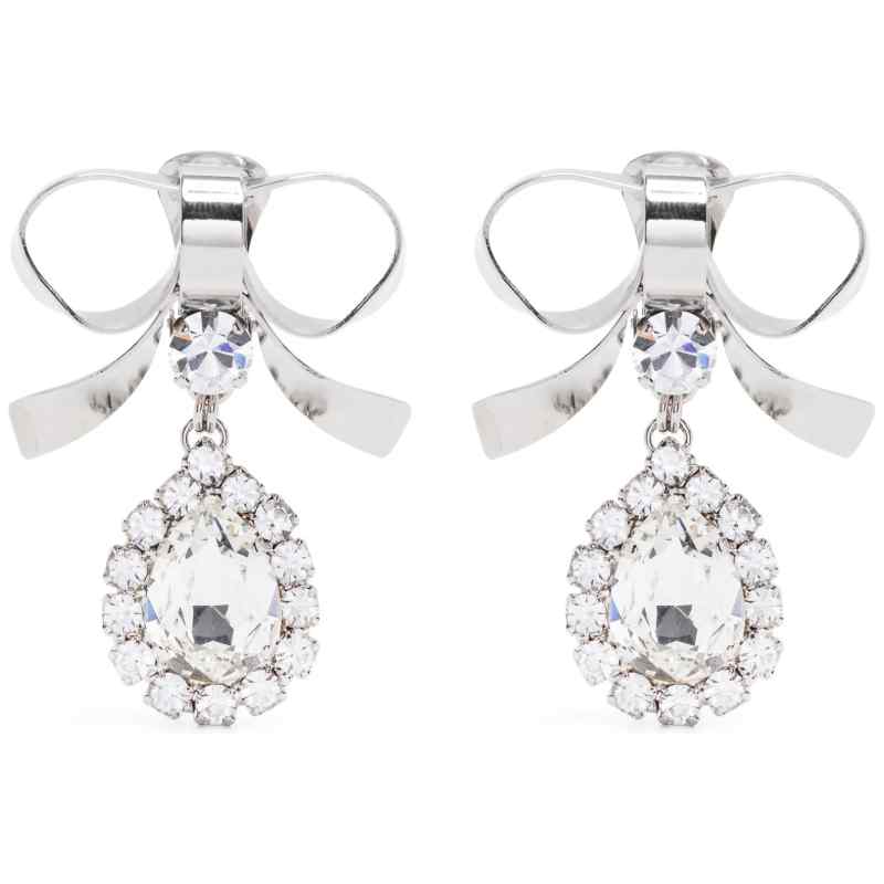 Alessandra Rich Metal Bow Earrings