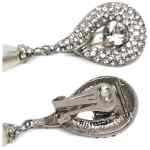 Alessandra Rich Pendant Pearl Earrings
