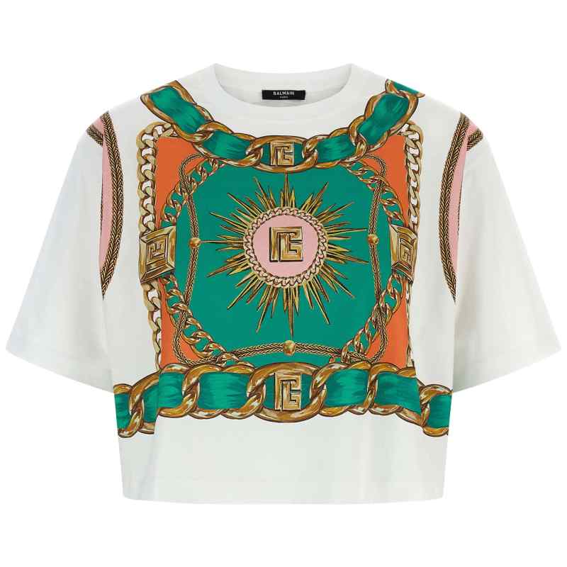 Balmain Foulard Print T-shirt
