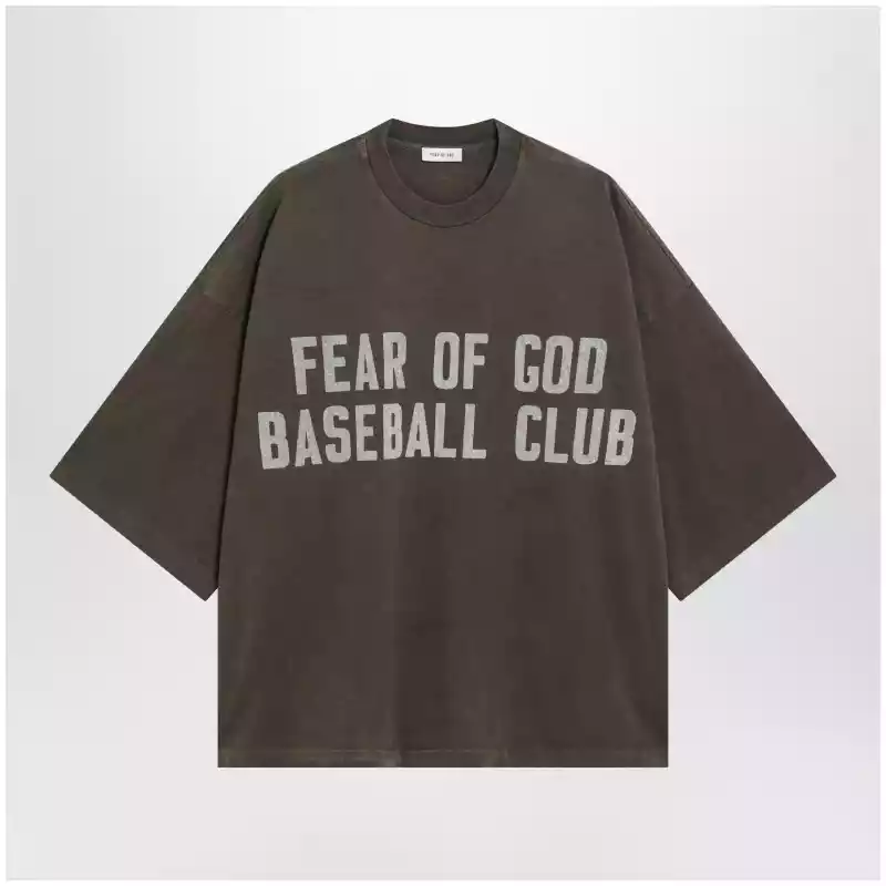 Fear of God Baseball Club heavy cotton jersey T-shirt in faded brown