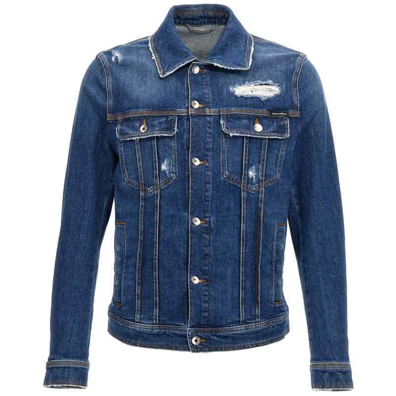 Dolce & Gabbana Denim Jacket With Used Effect