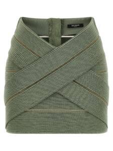 Balmain V-shaped Waist Skirt