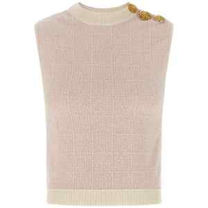 Balmain Testa Di Leone Tweed Vest