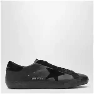 Golden Goose Black Super-Star sneakers in leather and suede