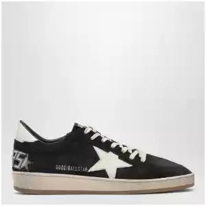 Golden Goose Dark blue/white Ball Star sneakers in suede and leather