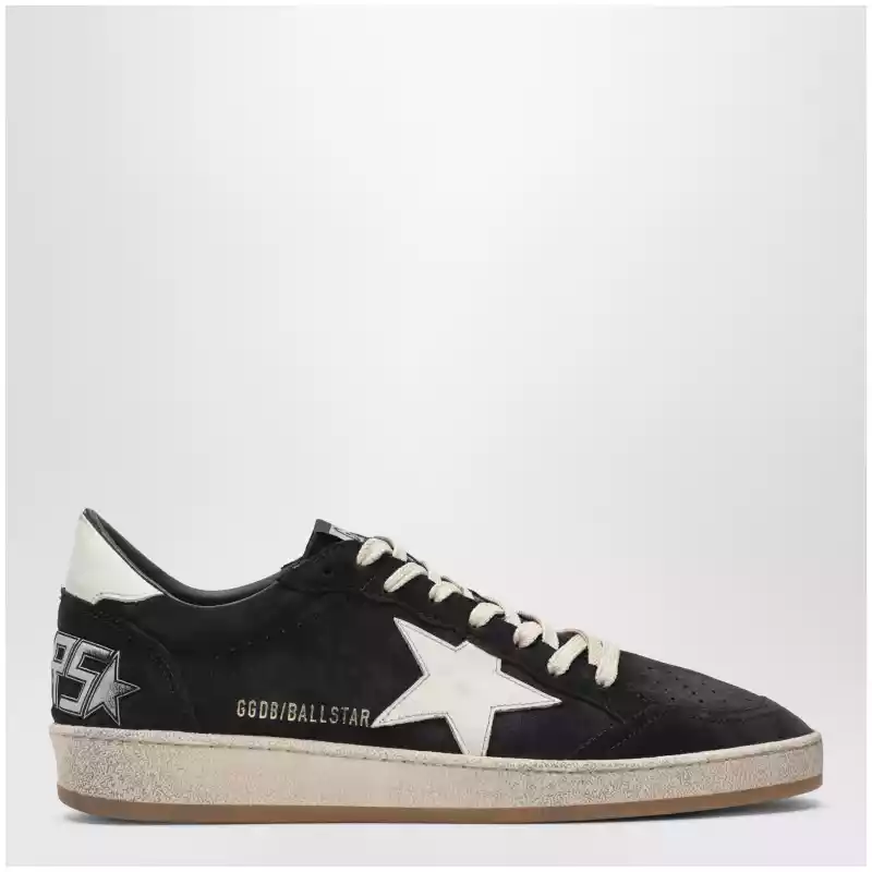 Golden Goose Dark blue/white Ball Star sneakers in suede and leather