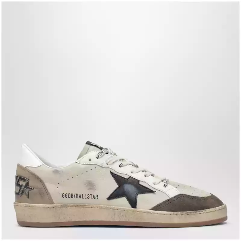 Golden Goose Cream/white/marble/blue Ball Star sneakers