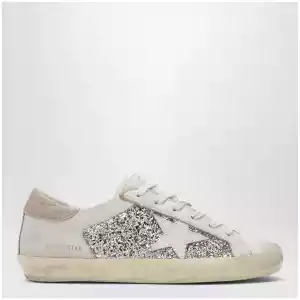 Golden Goose White/platinum glitter Super-Star sneakers