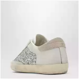 Golden Goose White/platinum glitter Super-Star sneakers