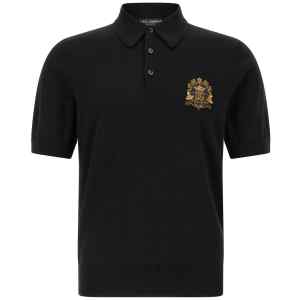 Dolce & Gabbana Heraldic Patch Polo Shirt