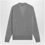 Ami Paris Grey Ami De Coeur cardigan in wool