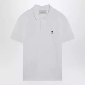 Ami Paris White Ami De Coeur polo shirt