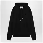 Ami Paris Black Ami De Coeur hooded sweatshirt