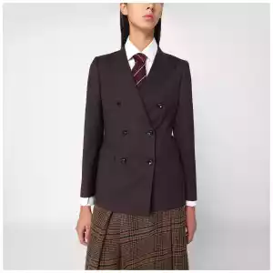 Tagliatore Brown double-breasted jacket in wool blend