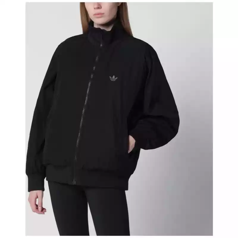 adidas Originals Oversize Nylon oversized bomber jacket in black nylon